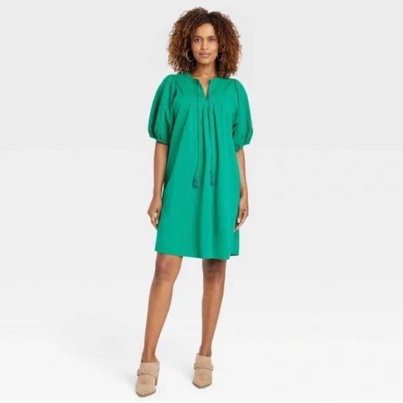 knox rose green dress Knox Rose Women's Long Sleeve Maxi Dress Green V-Neck Size XS Peasant Boho New